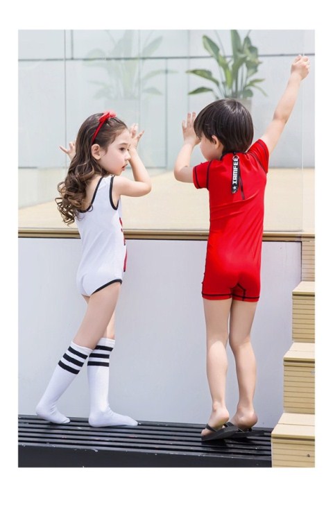 Áo tắm cho bé gái một mảnh Áo tắm trẻ em kỹ thuật số Anh rể áo tắm một mảnh đồ bơi tay dài cho bé gái