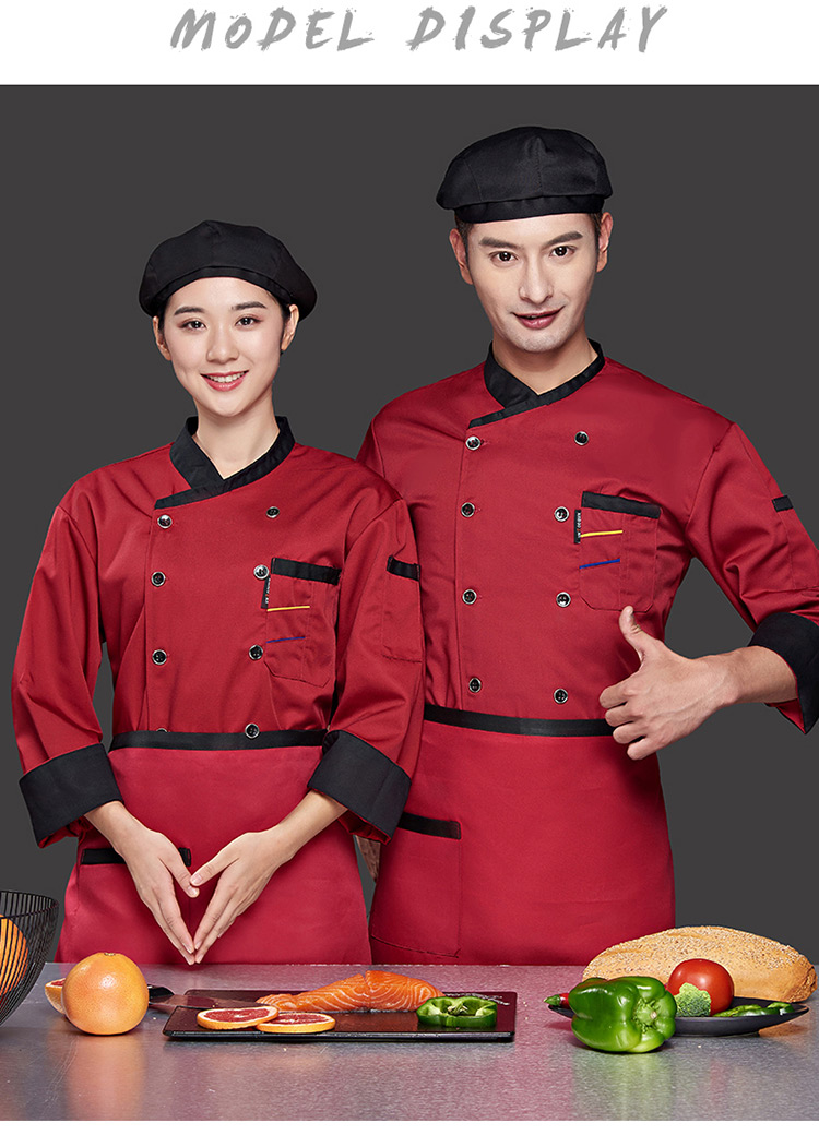 Quần áo bảo hộ lao động nam dài tay mùa thu và mùa đông nhà hàng đồ ngủ nam