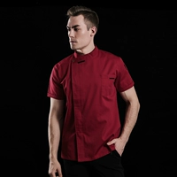 Красный, дышащий, французский стиль, короткий рукав