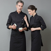 Черный лонгслив, фартук