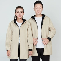 LF-Solid Color Водонепроницаемый плюс бархатное пальто хаки цвет