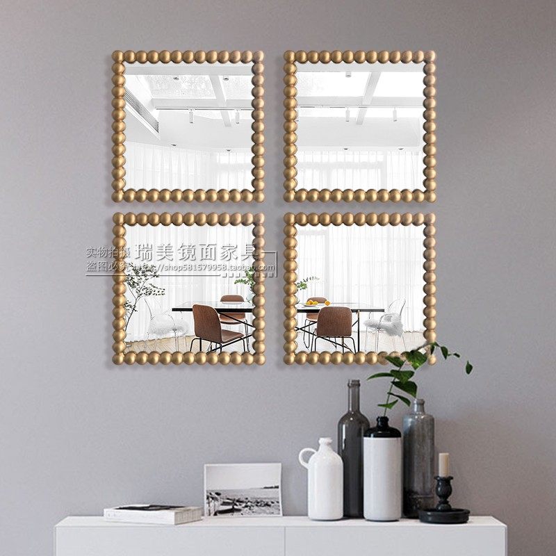 Modern European style combination decorative mirror living room hanging mirror entrance mirror dining room mirror office model room mirror customization