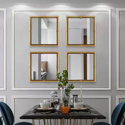 European style meal side mirror decorative mirror wall hanging creative porch Wall Wall combination mirror American living room background wall hanging mirror