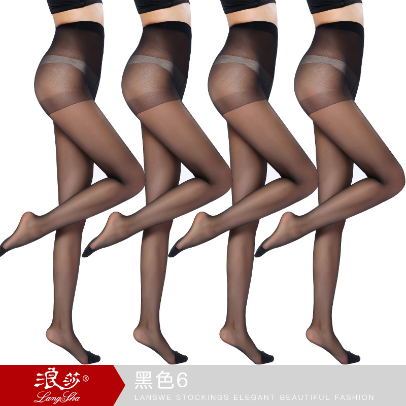 6 cặp saloon dài vớ phụ nữ mùa hè pantyhose xuân và mùa thu chống móc lụa mỏng thùng dài đen thịt màu dứa tàng hình siêu mỏng.