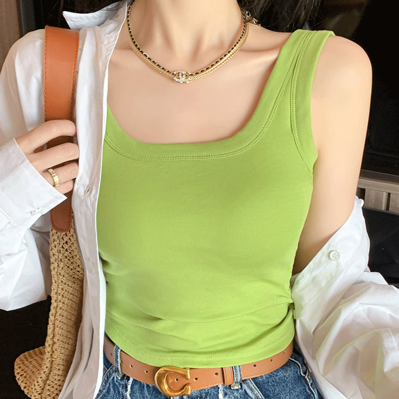 Dopamine Camisole for Women, New Summer Style, Backless with Built-In Bra and Chest Pads, Inner Layer Top
