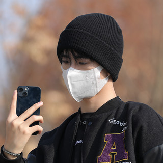 Solid Color Woolen Hat for Men, Winter 2024 New Style, Outdoor Warm Beanie, Trendy Brand, Versatile Large Head Circumference Knit Hat