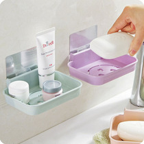 Nail-free bathroom cartoon soap box holder soap tray without trace paste wall hanging soap box toilet drain soap holder