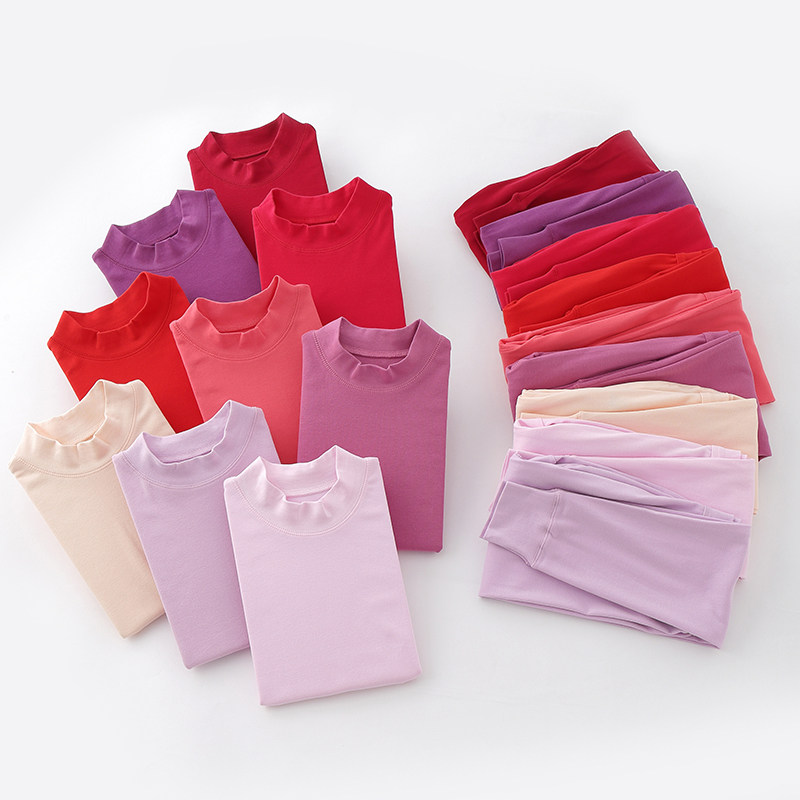 Plus size women's autumn clothes and johns pure cotton suit thin section middle and high collar middle-aged and elderly plus fat plus size women's thermal underwear