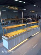 Titanium bread display cabinet Island side island cabinet Wall display white bread cabinet model cashier Biscuit cabinet