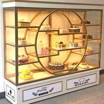 Bread display cabinet Bread Nakajima cabinet Cake cabinet shop white titanium plated counter shelf Cashier model cabinet