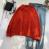 đỏ áo len cardigan áo khoác ngắn nhỏ của phụ nữ năm mới lỏng bên ngoài mặc 2019 mới phiên bản Hàn Quốc của top dệt kim 