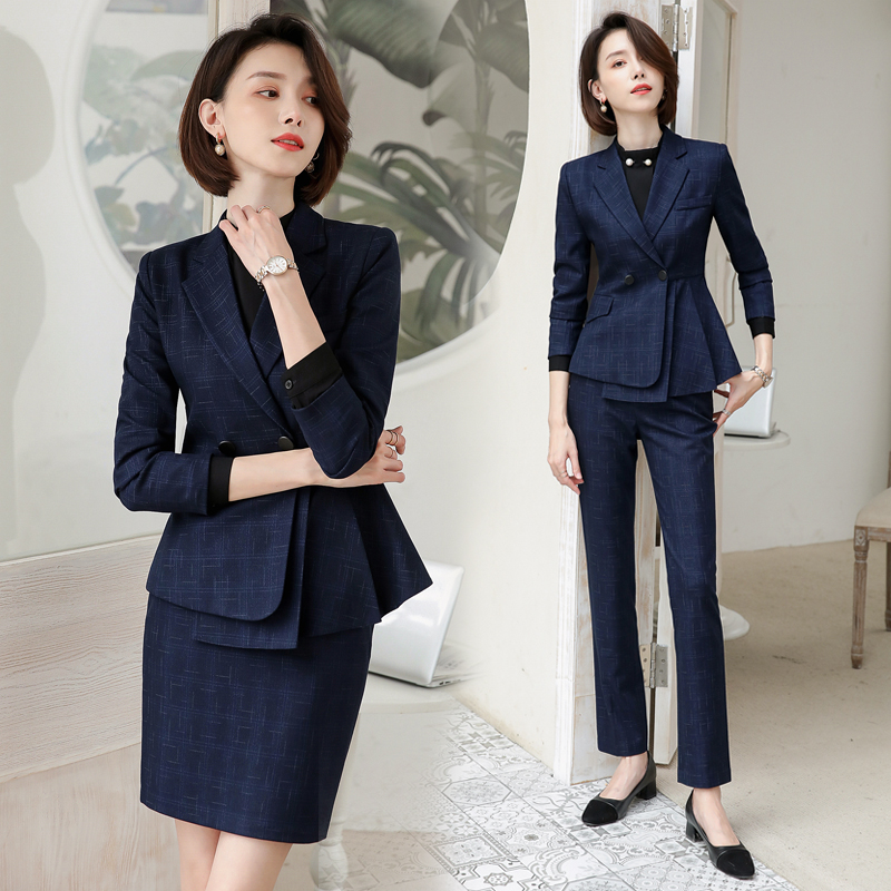 Business wear women's suit fashion temperament front desk manager formal dress women's trousers beautician jewelry shop suit overalls