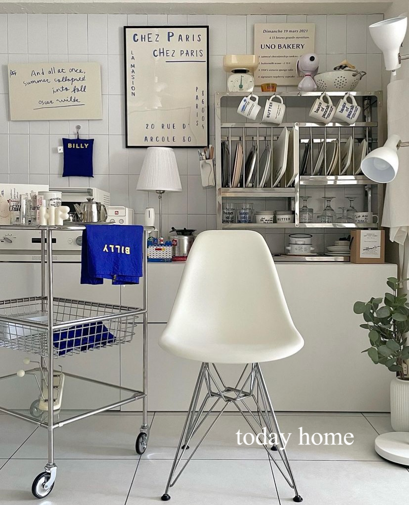 today home Eames dining chair armless middle ancient style ins Korean blogger designer office chair