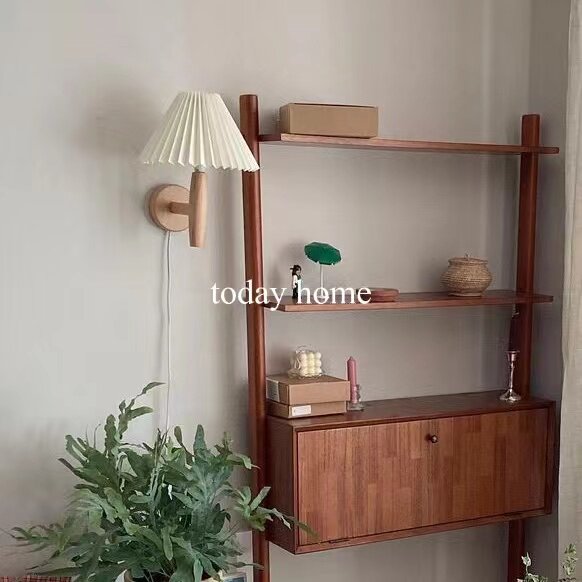 today Home Korea blogger in South Korea, the heart of retro - fold wooden lamp bedroom bedroom decoration