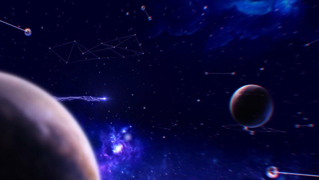 科技启动仪式开幕式宇宙星空穿梭文字开场视频宣传片头  震撼大气大数据企业年会 AE模板  8.6