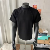 Черная летняя космическая хлопковая футболка, короткий рукав, в американском стиле