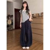 Бежевые тонкие штаны для отдыха, подходит для подростков, оверсайз, свободный прямой крой