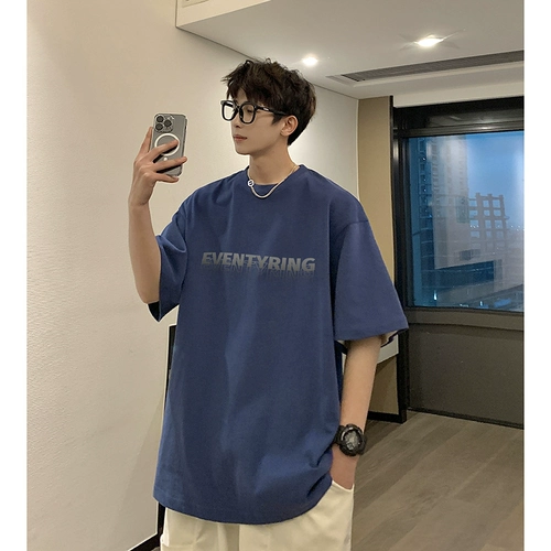 Летняя хлопковая ретро футболка, оверсайз, в американском стиле