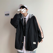 American retro baseball suit jacket insin tidal design sensational crowd loose autumn hood oversize