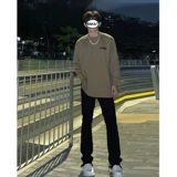 Штаны, эластичные черные джинсы, в американском стиле, облегающий крой, свободный прямой крой