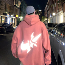 Dirty Pink Reflective Necropolis Oversize Small CrowdStreet Tide Cards Ins Fall Vibe Country Tide Hat Jacket Man