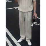 Летние тонкие штаны, А-силуэт, из хлопка и льна, свободный прямой крой