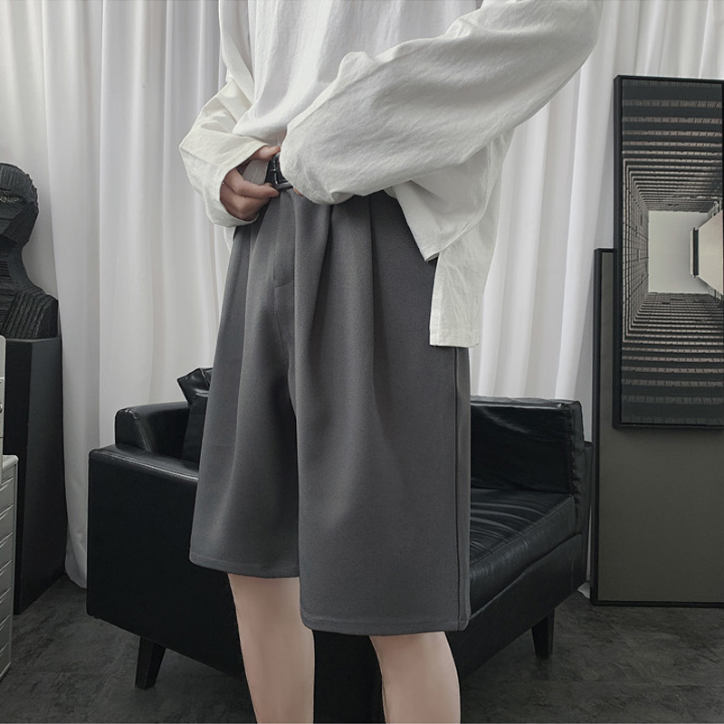 dk suit shorts male design sensation small crowdsummer ice silk five 60% pants over knee boomer loose casual Western pants