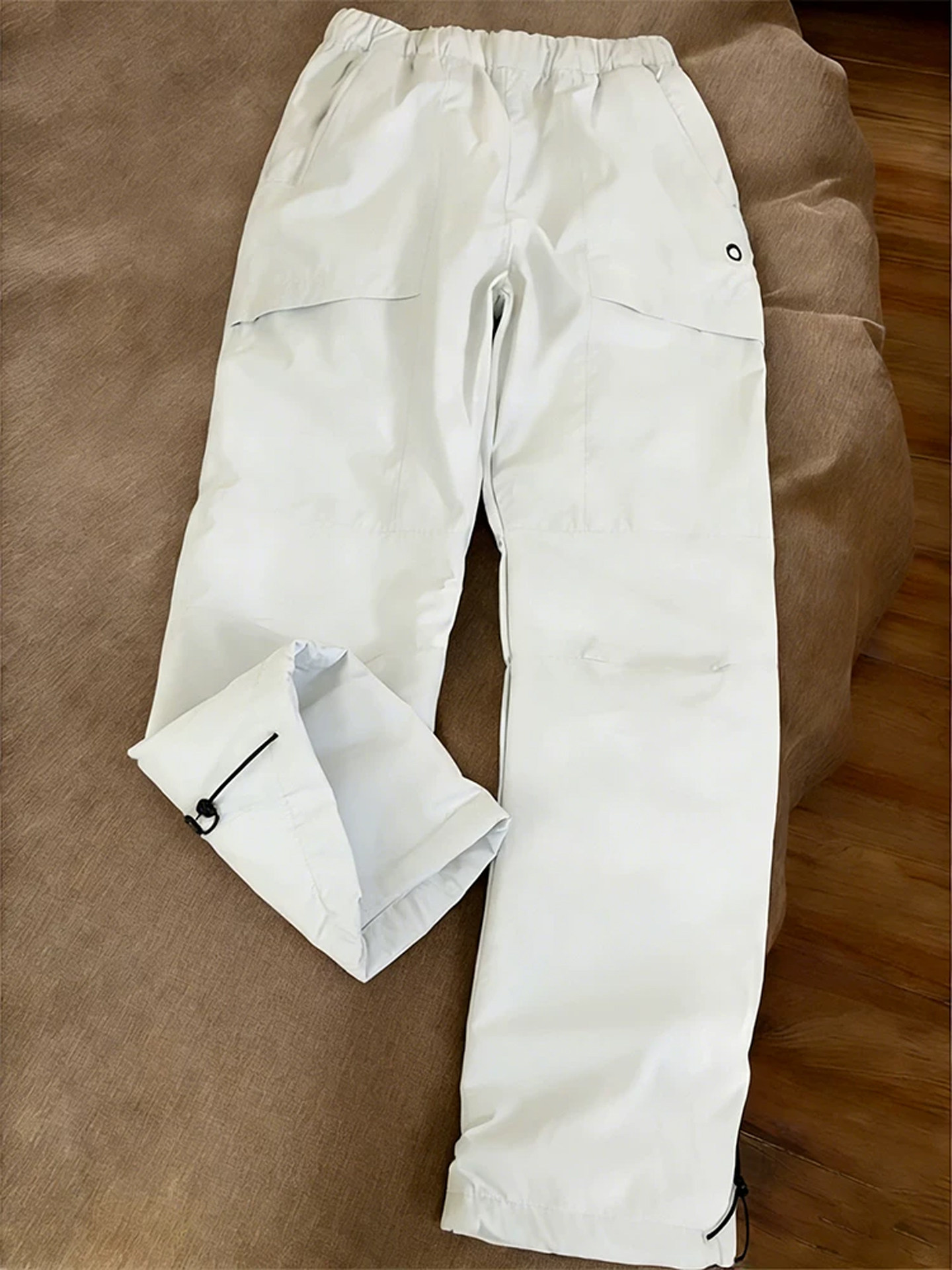White American-Style Softshell Pants for Men and Women, Winter Three-Proof Fleece-Lined Pants, Waterproof and Windproof Outdoor Sports Hiking Pants