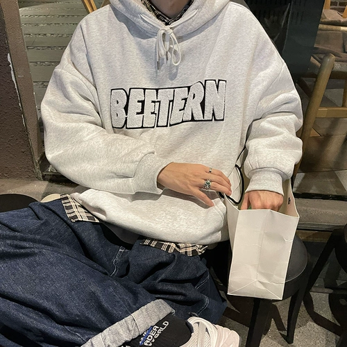 Бархатная толстовка с капюшоном, утепленная куртка, парная одежда для влюбленных, оверсайз, европейский стиль