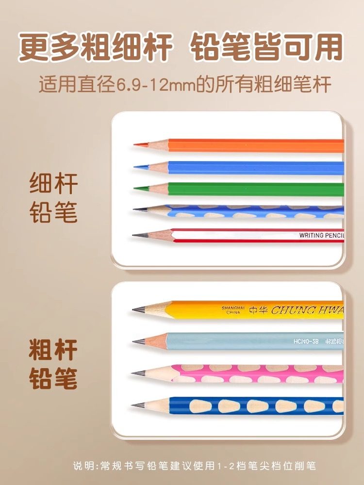 Deli Fully Automatic Pencil Sharpener Electric Pencil Sharpener Automatic Pencil Sharpener Automatic Pencil Sharpener for Elementary School Students Pencil Sharpener Rechargeable Children's Pencil Sharpener