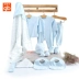 Gb bé trai sơ sinh hộp quà tặng bộ đồ lót mùa thu và mùa đông cotton quần áo bé tặng trăng tròn 12 bộ