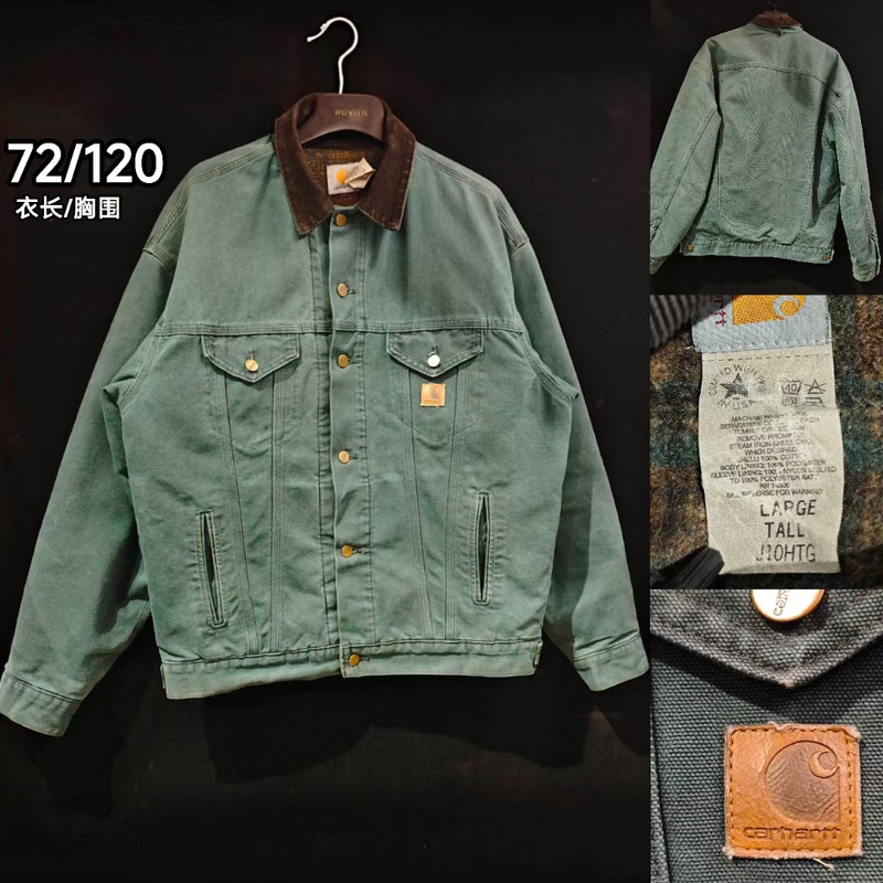 Carhartt Carhartt J10Htg Hunter Green Jacket Main Line L Size American Truck Driver Vintage 90S Carhartt Carhartt J10Htg Hunter Green Jacket Main Line L Size American Truck Driver Vintage 90S