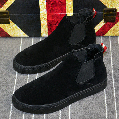 Men's shoes Summer 2021 new Martin boots Men's black warrior high cylinder shoes casual black leather shoes Men's wave shoes 100 hitch