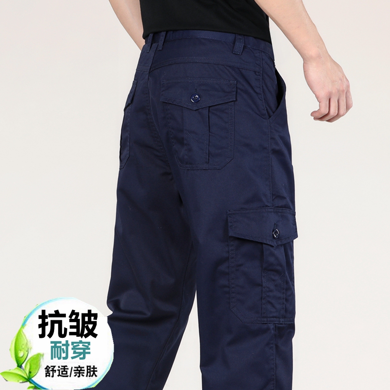 Men's Work Pants for Summer, Durable, Wrinkle-Resistant, Loose Straight-Leg, Multi-Pocket Casual Pants, Wear-Resistant, Welding Work Pants Men's Work Pants for Summer, Durable, Wrinkle-Resistant, Loose Straight-Leg, Multi-Pocket Casual Pants, Wear-Resistant, Welding Work Pants