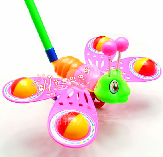 Yiwu Children Toys Wholesale Novelty Creativity With Bell Butterfly Trolley Kindergarten Toddler Toy Ground Stall Source