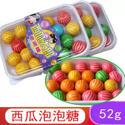 Watermelon bubblegum 8090 memories nostalgic hollow bubble hall big multicolored bubblegum candy snacks