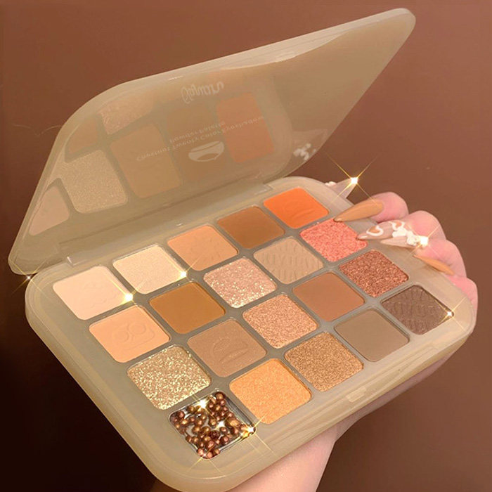 Hihime chestnuts twenty color eye shadow pan matt pearls earth color pomegranate seed eye shadow sparkling student women