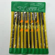 Steel file Shijin filing knife plastic handle plastic file 4 * 160mm 10 sets