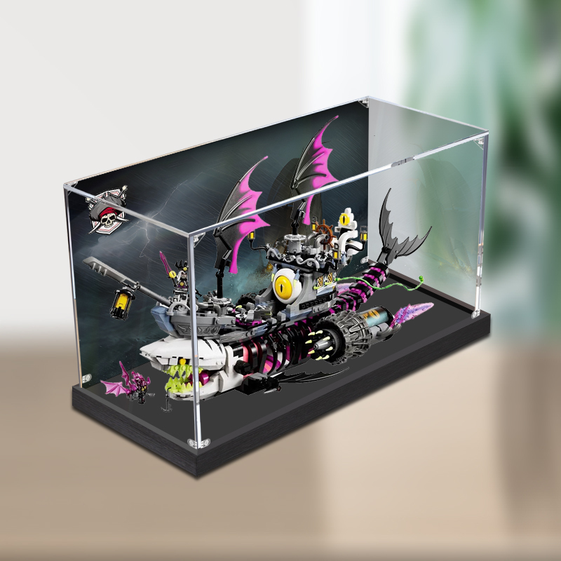Acrylic Display Box Suitable for Lego 71469 Monkey Shark Boat Figure Storage Box Transparent Dust Cover Acrylic Display Box Suitable for Lego 71469 Monkey Shark Boat Figure Storage Box Transparent Dust Cover