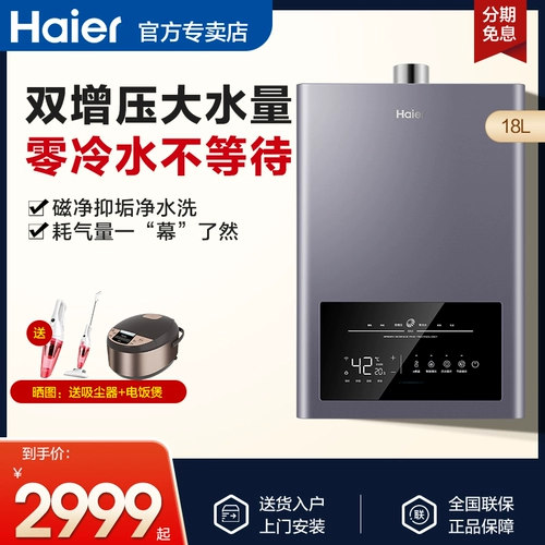Водонагреватель Haier Gas Water -Heater с наддувом с нулевой кольцом начинает промывать множественную постоянную стерилизацию.