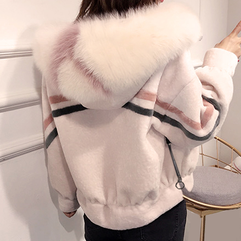 Chống mùa fox lông cỏ áo khoác nữ 2018 mới mùa đông cừu cắt lông lông một giải phóng mặt bằng thời trang ngắn áo cổ lông