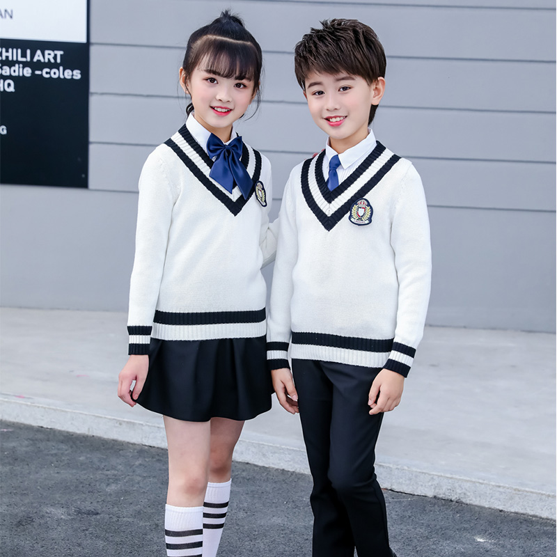 元旦中小学生大合唱服儿童演出服朗诵英伦风校服合唱团表演服装冬