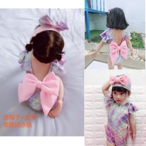  Childrens swimsuit Girls Mermaid swimsuit Princess one-piece swimsuit Infant swimsuit Baby swimsuit 1-3 years old