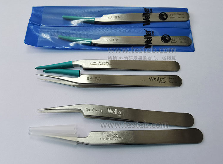 Swiss Erem 5ASASL tweezers custard bends 5 degrees Biolab Microelectronics clips Economy