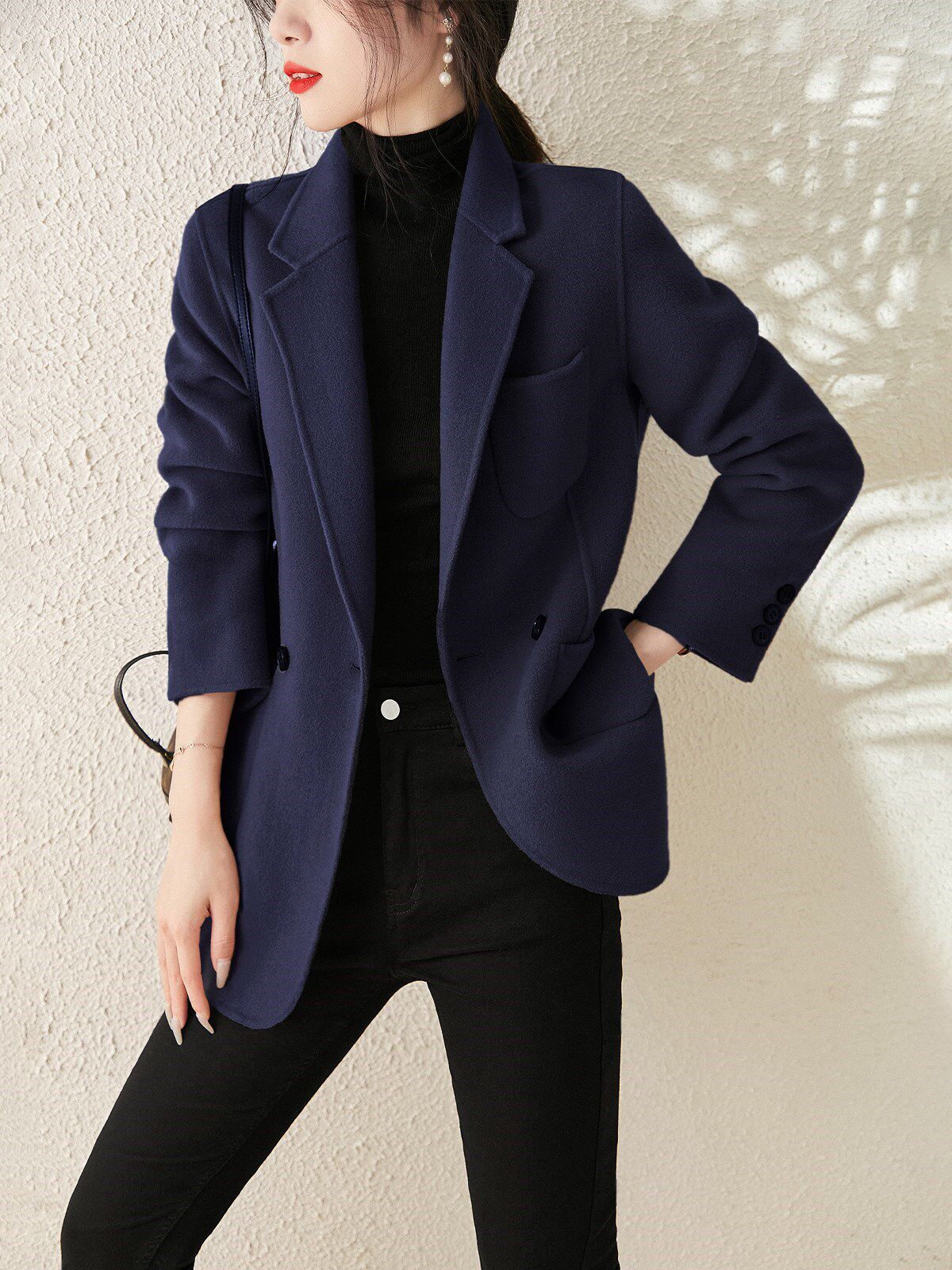 Senior double - sided coat woman in autumn and winter 2021 new temperament of Australian pure wool short hair coat woman