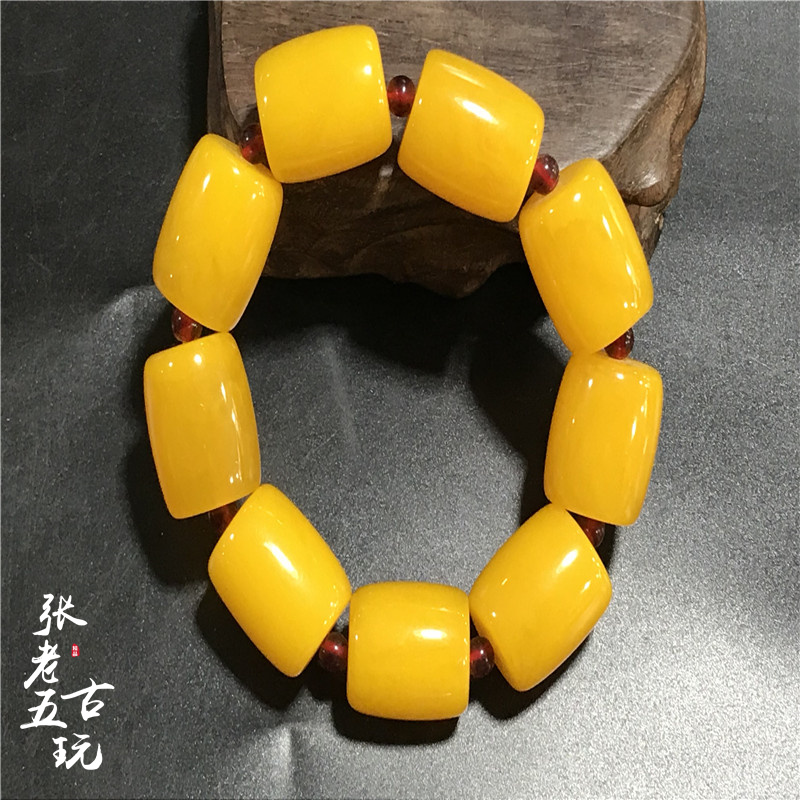 Boutique antique beeswax amber round beads hand string men's barrel beads old beeswax original stone round beads road by road