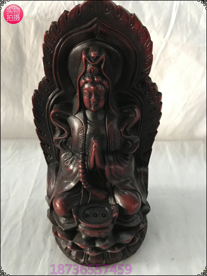 New products Ancient playing miscellaneous collection antique made old resin pendulum decoration Guanyin large Shi'e crafts Gift decoration Home Decorative Feng Shui