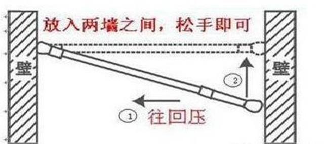 Đa chức năng telescopic que ngắn rèm tắm rèm thanh que quần áo thanh rèm miễn phí cực đấm cài đặt miễn phí khăn que - Phụ kiện rèm cửa thanh nhôm trượt rèm cửa