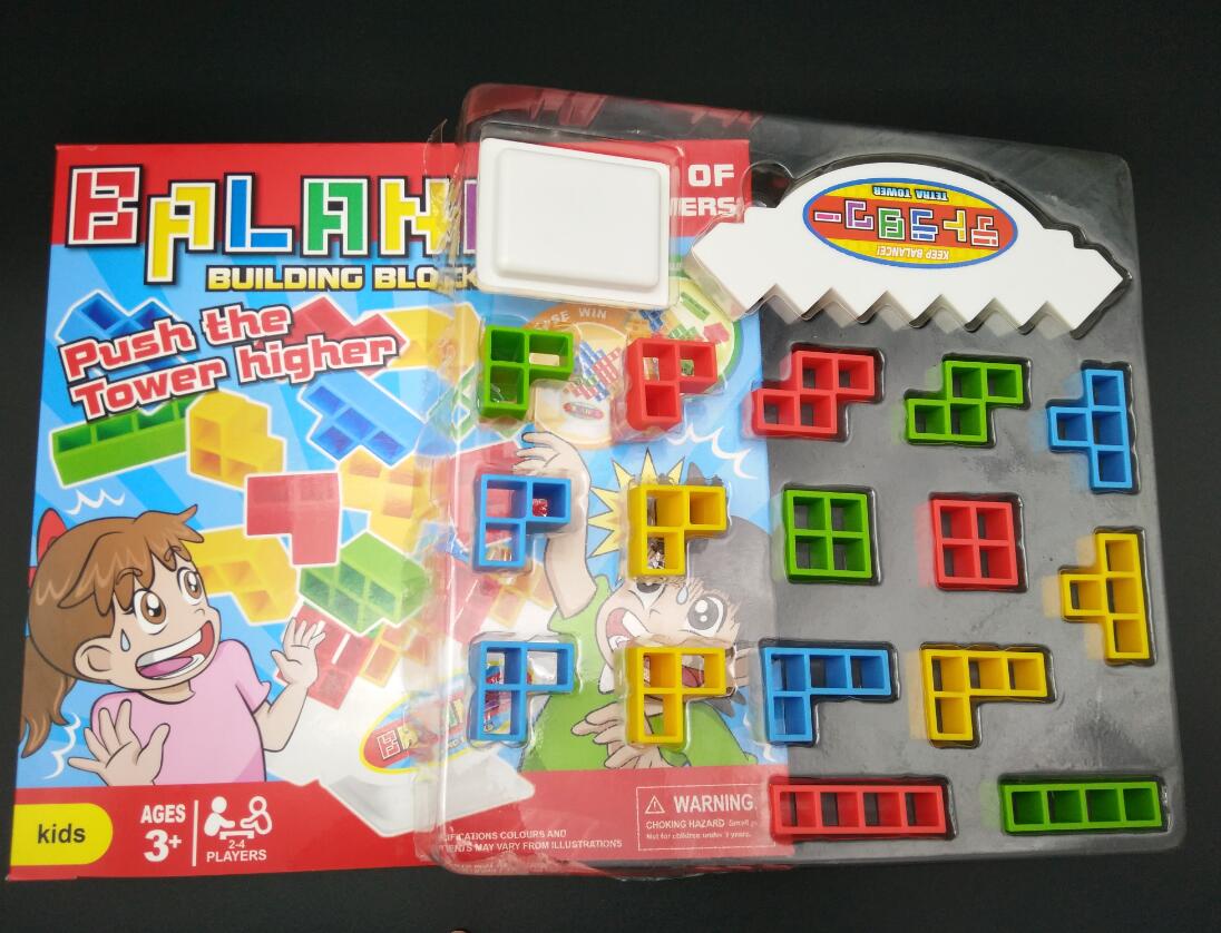 Khối xây dựng mới nước ngoài câu đố trẻ em Tetris cân bằng khu vực bàn gỗ Jenga tương tác đồ chơi máy tính để bàn đồ chơi gỗ cho bé