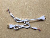 White AC pure copper diplugging power cord 220V plug wire with clamping two holes monitor power cord 70CM 2 core